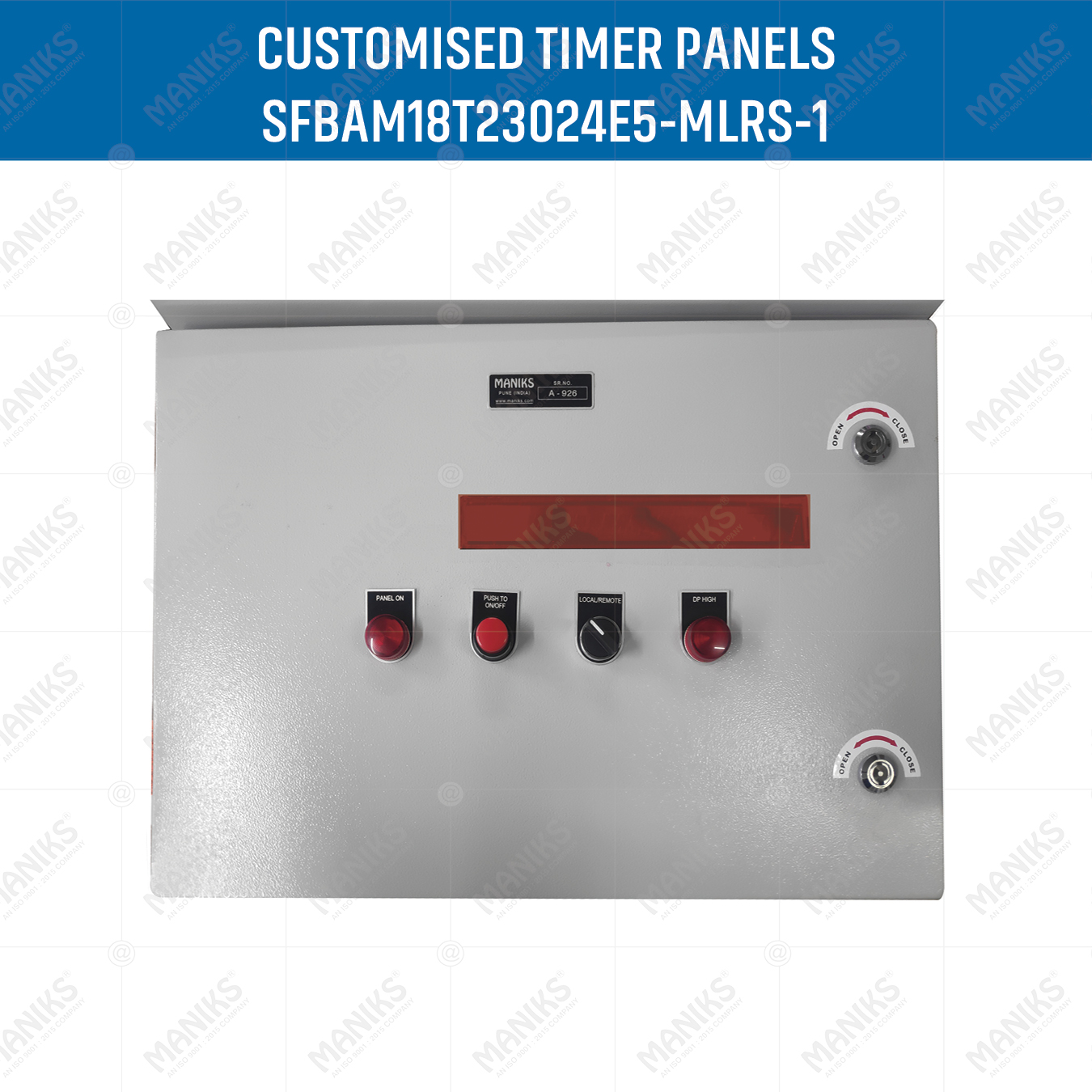 Customised Timer Panels - MANIKS | Pulse, Regulating, Stop, Check ...